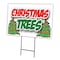 Signmission Christmas Trees Yard Sign & Stake outdoor plastic coroplast window C-2436-DS-Christmas Trees - alternate 1